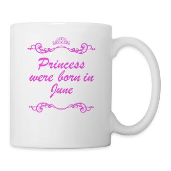 Princesse est né en Juin - Mug blanc - blanc - Droite