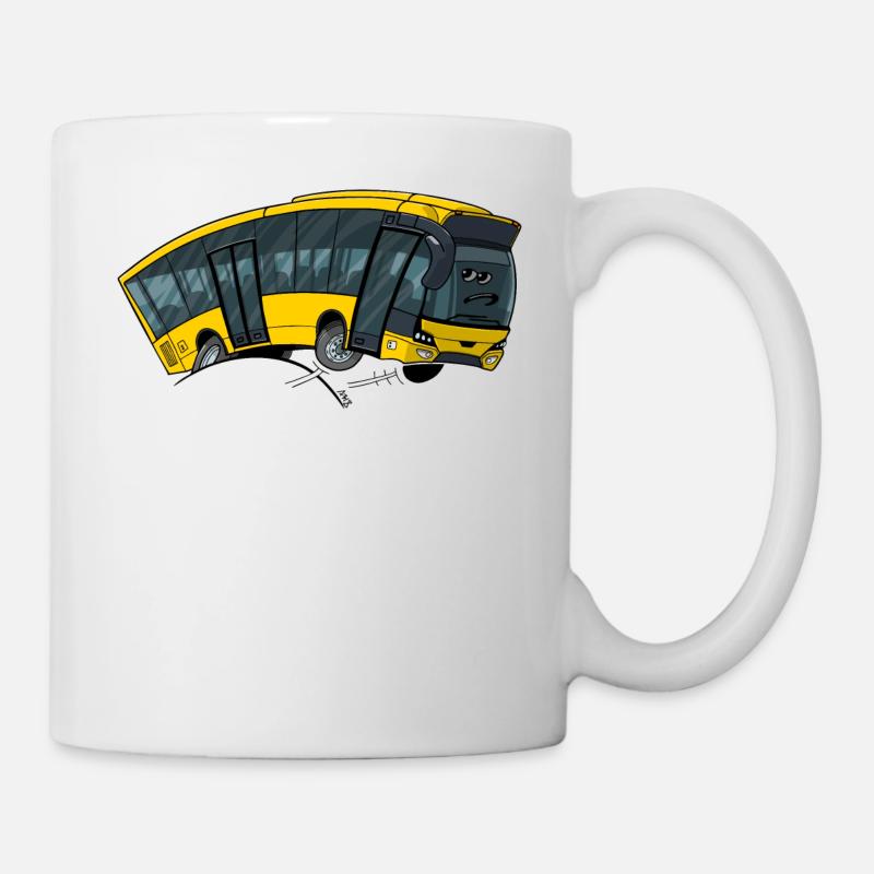 Bus 0712 jaune - Mug blanc - blanc