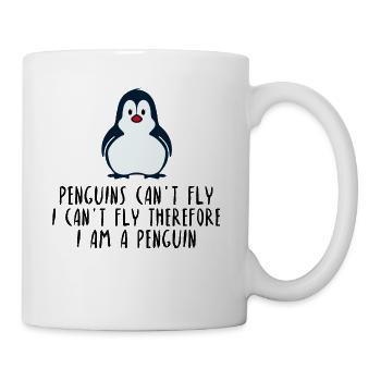 Penguins can not fly penguin zoo animal gift idea - Mug - white - Right