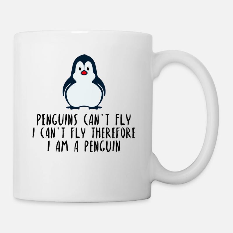 Penguins can not fly penguin zoo animal gift idea - Mug - white