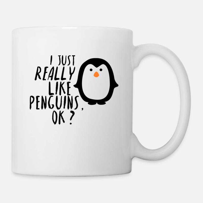 Je aime vraiment idée cadeau pingouin Penguins - Mug blanc - blanc