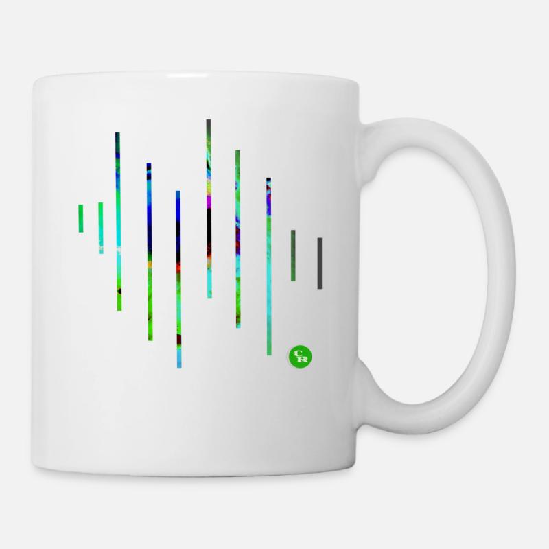 geometrische Kunst - Tasse - Weiß