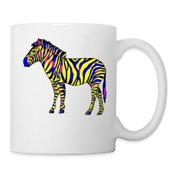 Zebra - Tasse - Weiß - Rechts