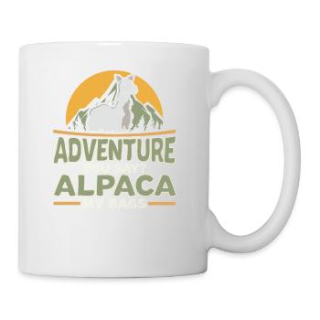 Adventure you say alpaca my bags Reise Shirt - Tasse - Weiß - Rechts