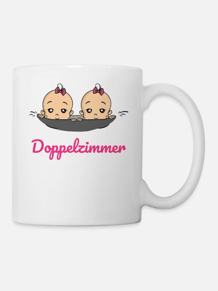 Doppelzimmer Baby Zwillinge Schwangerschaft - Tasse - Weiß