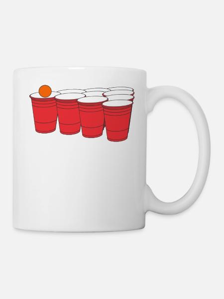 Beerpong Becher - Tasse - Weiß