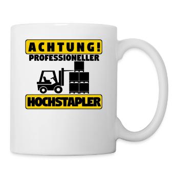 Lagerist Staplerfahrer - Tasse - Weiß - Rechts