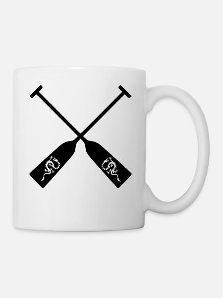 Dragon Boat Paddle pour tous les pilotes de bateau-dragon - Mug blanc - blanc