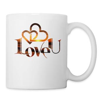 Love logo sunset couple romantic - Mug - white - Right