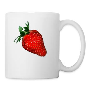 Erdbeere - Tasse - Weiß - Rechts