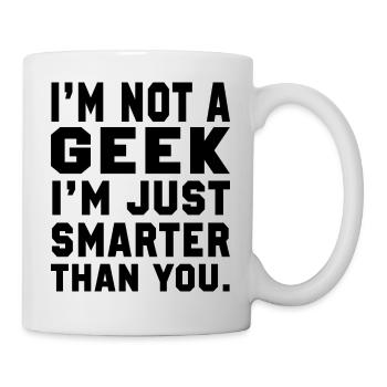 Je ne suis pas un geek - Mug blanc - blanc - Droite