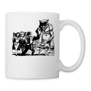 Old retro future Alien Monster Design - Mug - white - Right