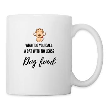 Qu'est-ce que vous appelez un chat sans jambes? - Mug blanc - blanc - Droite