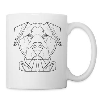 chien ami de chien amant, chien, chemise - Mug blanc - blanc - Droite