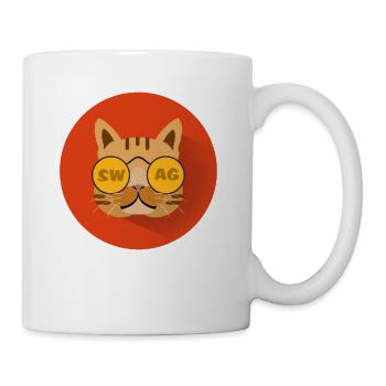 cat katze shirt katzenlebhaber geschenk swag - Tasse - Weiß - Rechts