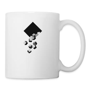Dés, Carré, Marché noir - Mug blanc - blanc - Droite