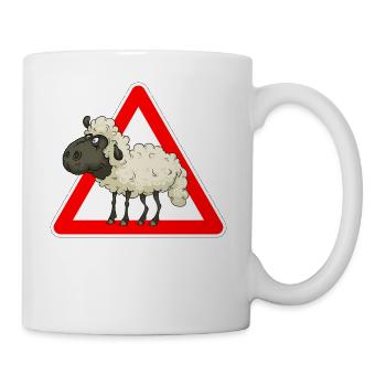 Schaf - Tasse - Weiß - Rechts