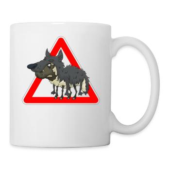 Schaf Wolf - Tasse - Weiß - Rechts