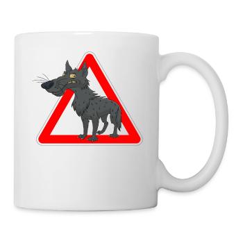 Wolf - Tasse - Weiß - Rechts