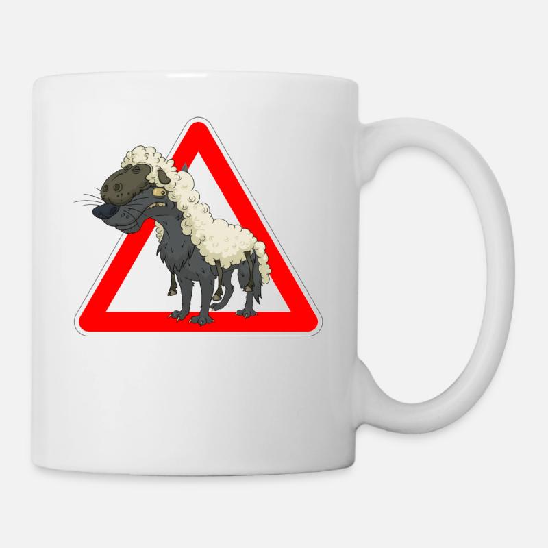 loup - Mug blanc - blanc