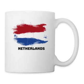 Niederlande Holland Flagge Fahne - Tasse - Weiß - Rechts