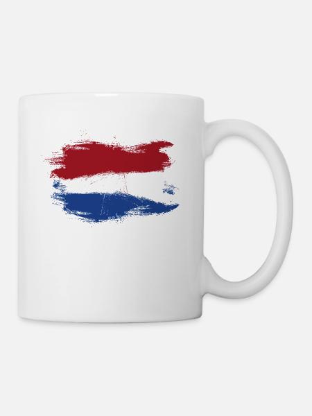 Niederlande Holland Flagge Fahne - Tasse - Weiß