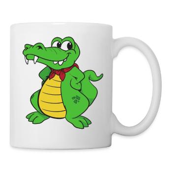 Crocodile Kaiman Reptiles Animals - Mug - white - Right