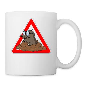 Maulwurf - Tasse - Weiß - Rechts