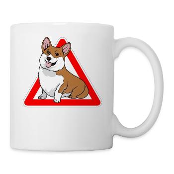 Welsh Corgi Pembroke Cardigan Hund - Tasse - Weiß - Rechts