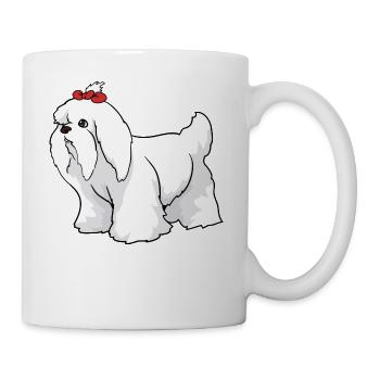 Malteser Hund - Tasse - Weiß - Rechts