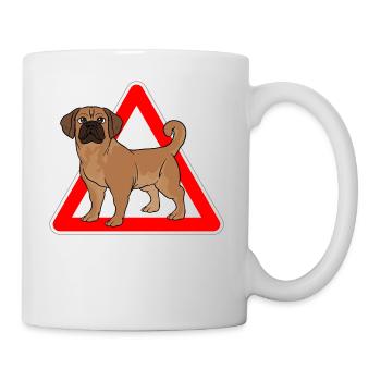 Puggle Beagle Mops Hund - Tasse - Weiß - Rechts