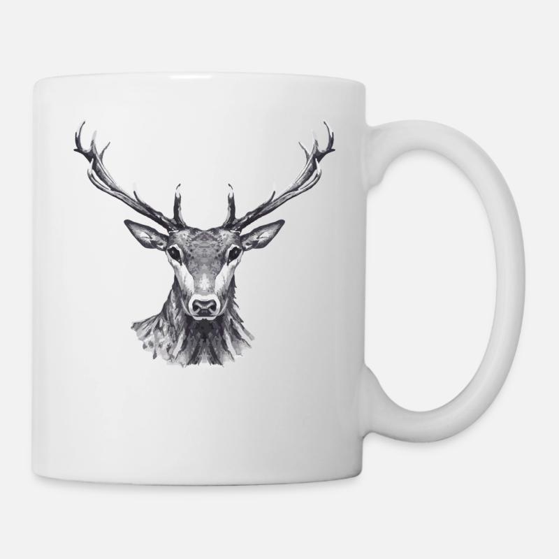 Hirsch - Tasse - Weiß