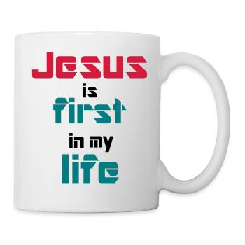 Jesus is first in my life - Mug - white - Right