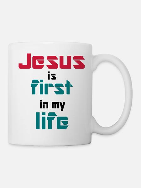 Jesus is first in my life - Mug - white