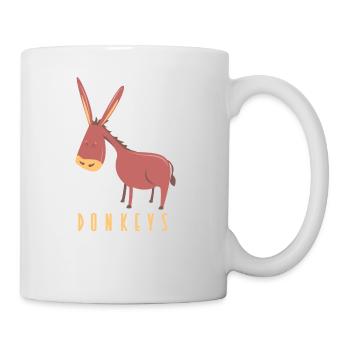 I just freaking love donkeys Lustiges Geschenk - Tasse - Weiß - Rechts