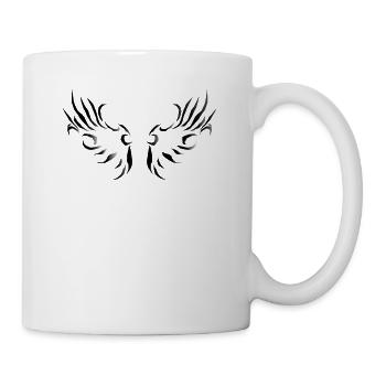 Ailes d'un ange - Noir - Mug blanc - blanc - Droite
