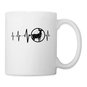 Hunter Heartbeat Design Gift for Hunting - Mug - white - Right