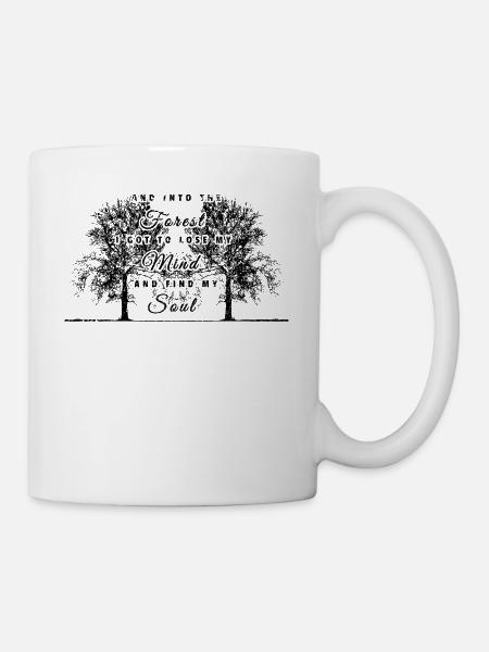 Arbre Forêt de vie cadeaux arbres spirituels - Mug blanc - blanc