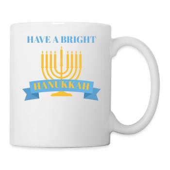 Hanukkah, Chanukkah, Lichterfest, Geschenk, Shirt - Tasse - Weiß - Rechts