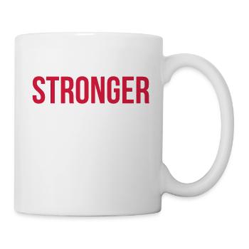 Stronger than excuses Fitness Gym Clothing Spruch - Tasse - Weiß - Rechts