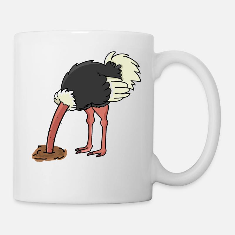 Vogelstrauß Vogel Strauß - Tasse - Weiß