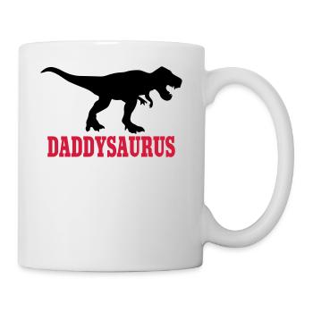 Daddy Saurus - Tasse - Weiß - Rechts