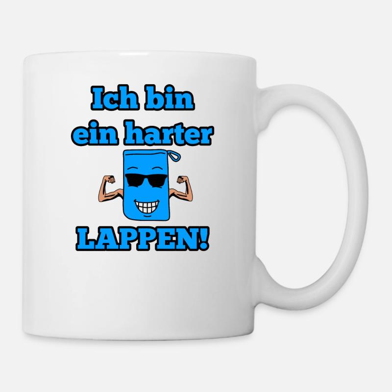 "Ich bin ein harter Lappen" Tshirt - Geschenkidee - Tasse - Weiß