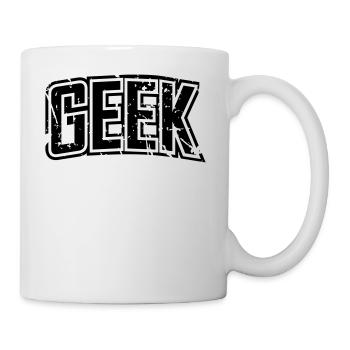Geek vintage distressed lettering - Mug - white - Right