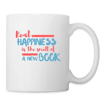 Chemise de lecteur d'amour de livre de bonheur réel Bookaholic - Mug blanc - blanc - Droite