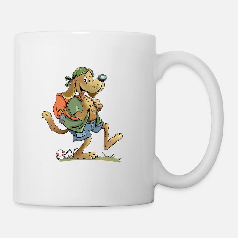 Wanderer Hund - Tasse - Weiß