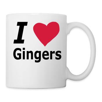 J'adore Gingers - Mug blanc - blanc - Droite