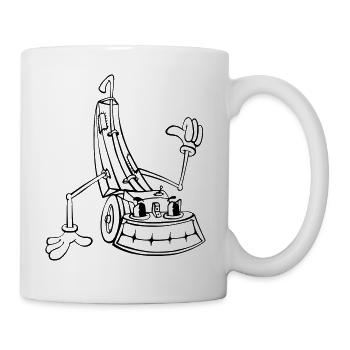 Crazy vacuum cleaner - Mug - white - Right