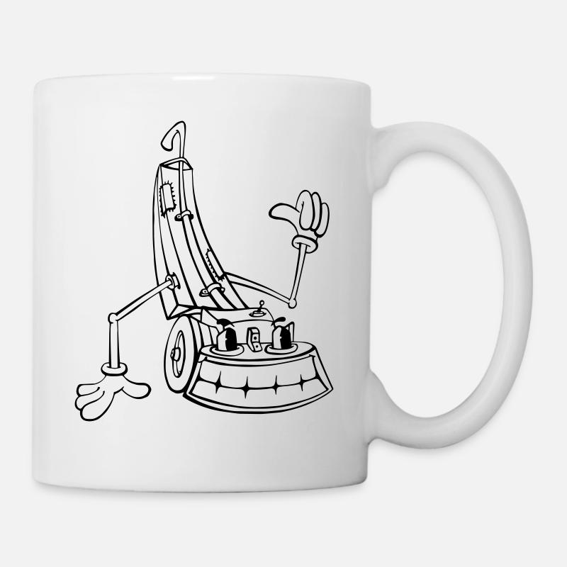 Crazy Staubsauger - Tasse - Weiß