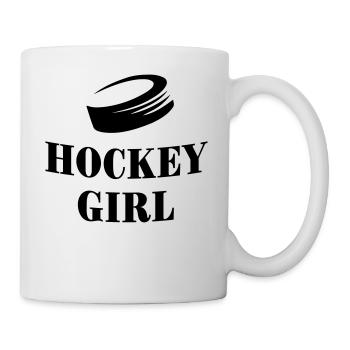 fille de hockey - Mug blanc - blanc - Droite